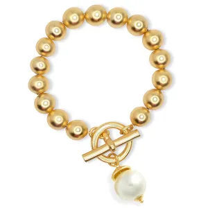 Pearl X Beaded Chain Bracelet