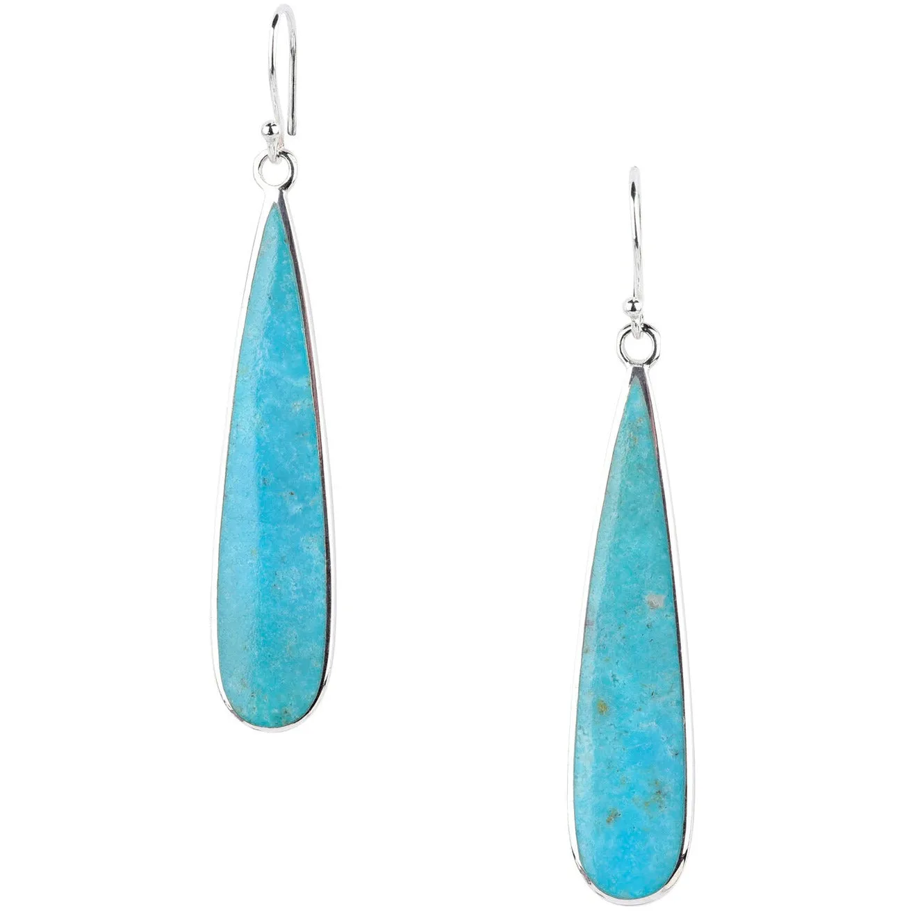 Peyote Bird Turquoise Inlay Teardrop  Earrings