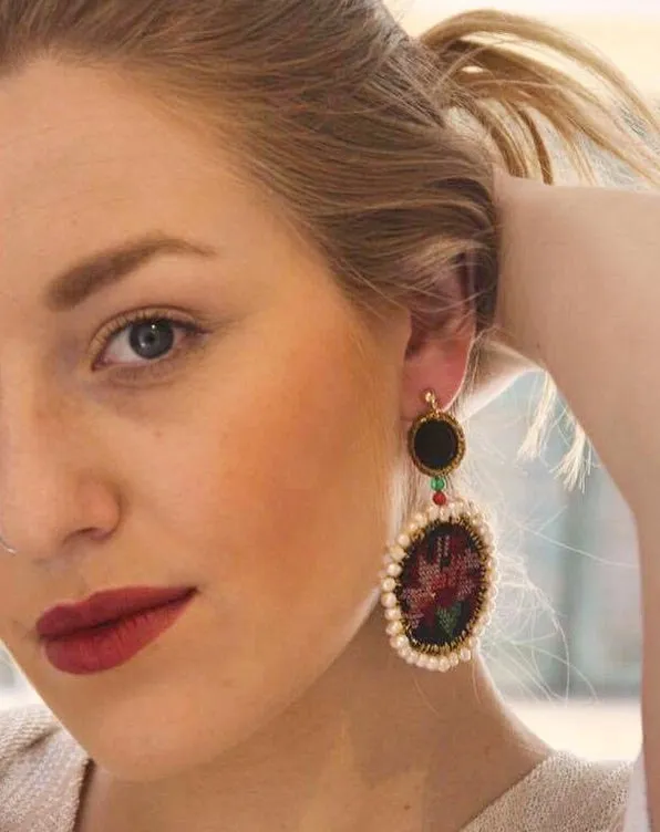 Philo | Embroidered Earrings