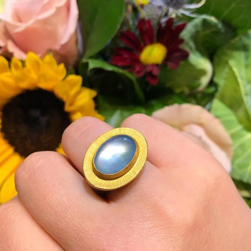 Pompei Ring with Blue Topaz