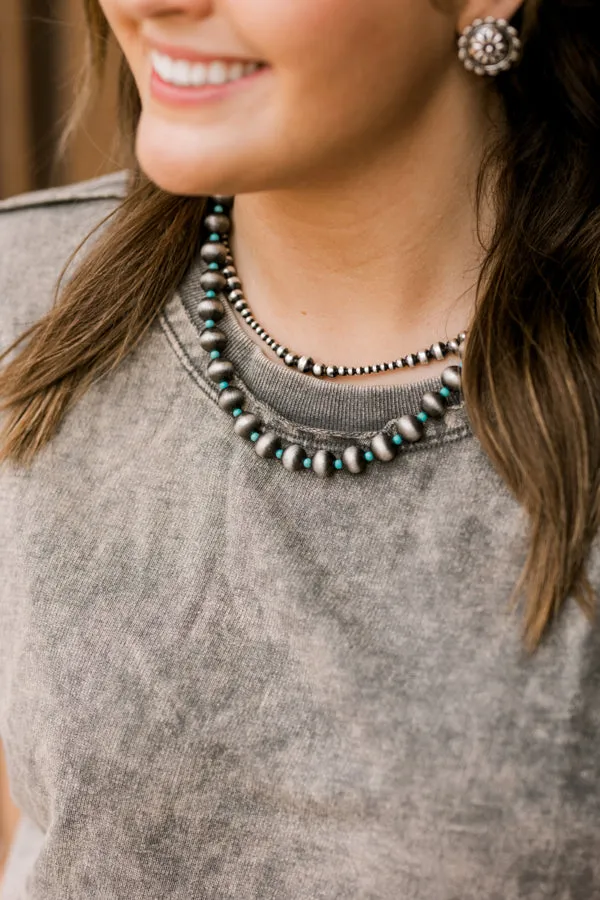 Pow Sugar Faux Navajo Pearl & Turquoise Necklace