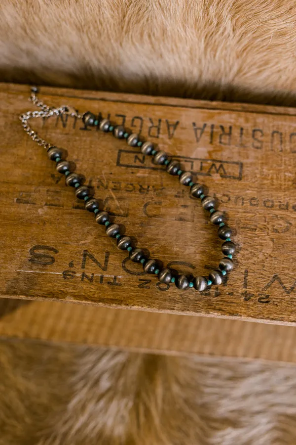 Pow Sugar Faux Navajo Pearl & Turquoise Necklace