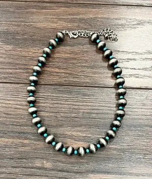 Pow Sugar Faux Navajo Pearl & Turquoise Necklace