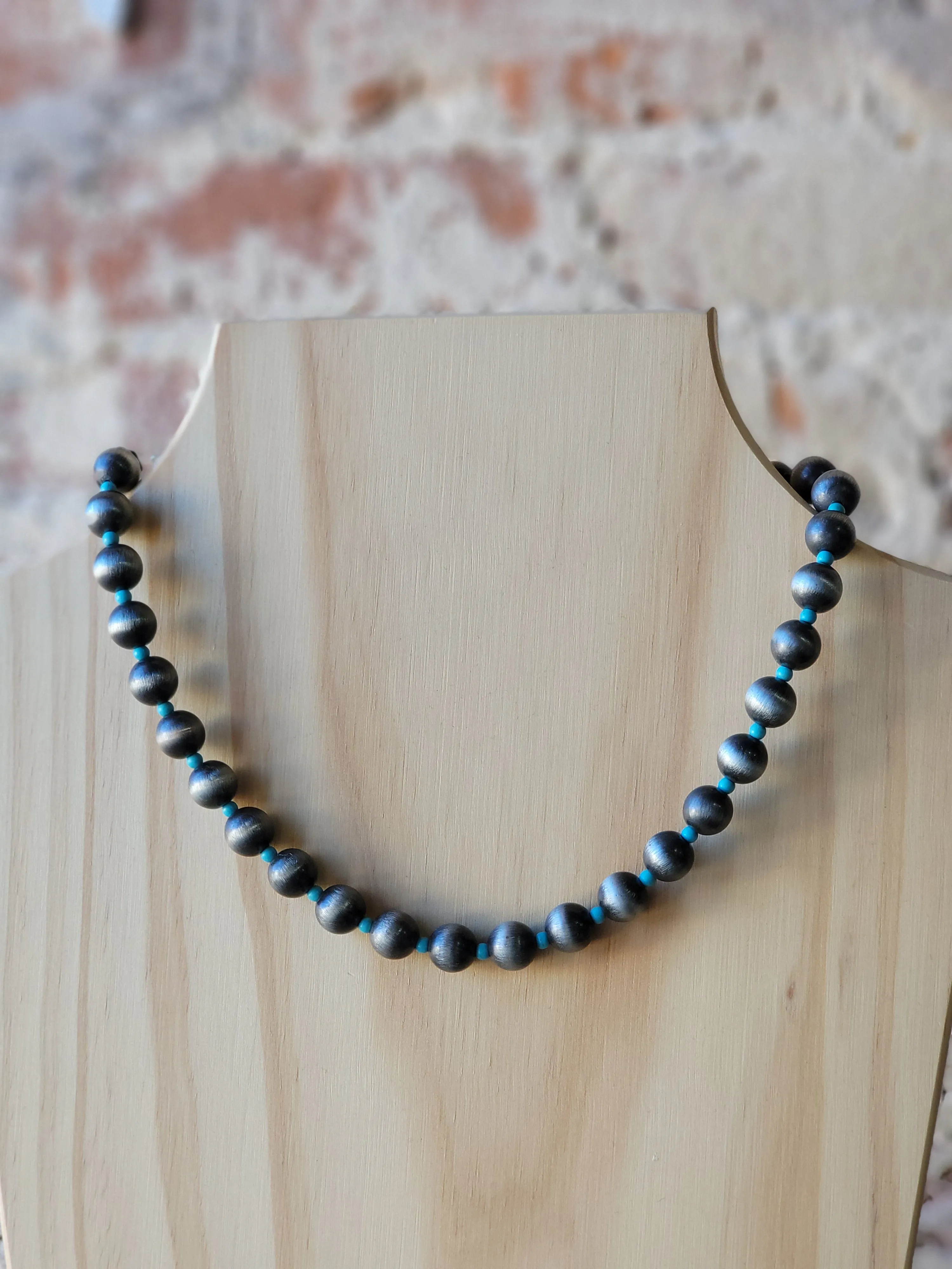 Pow Sugar Faux Navajo Pearl & Turquoise Necklace