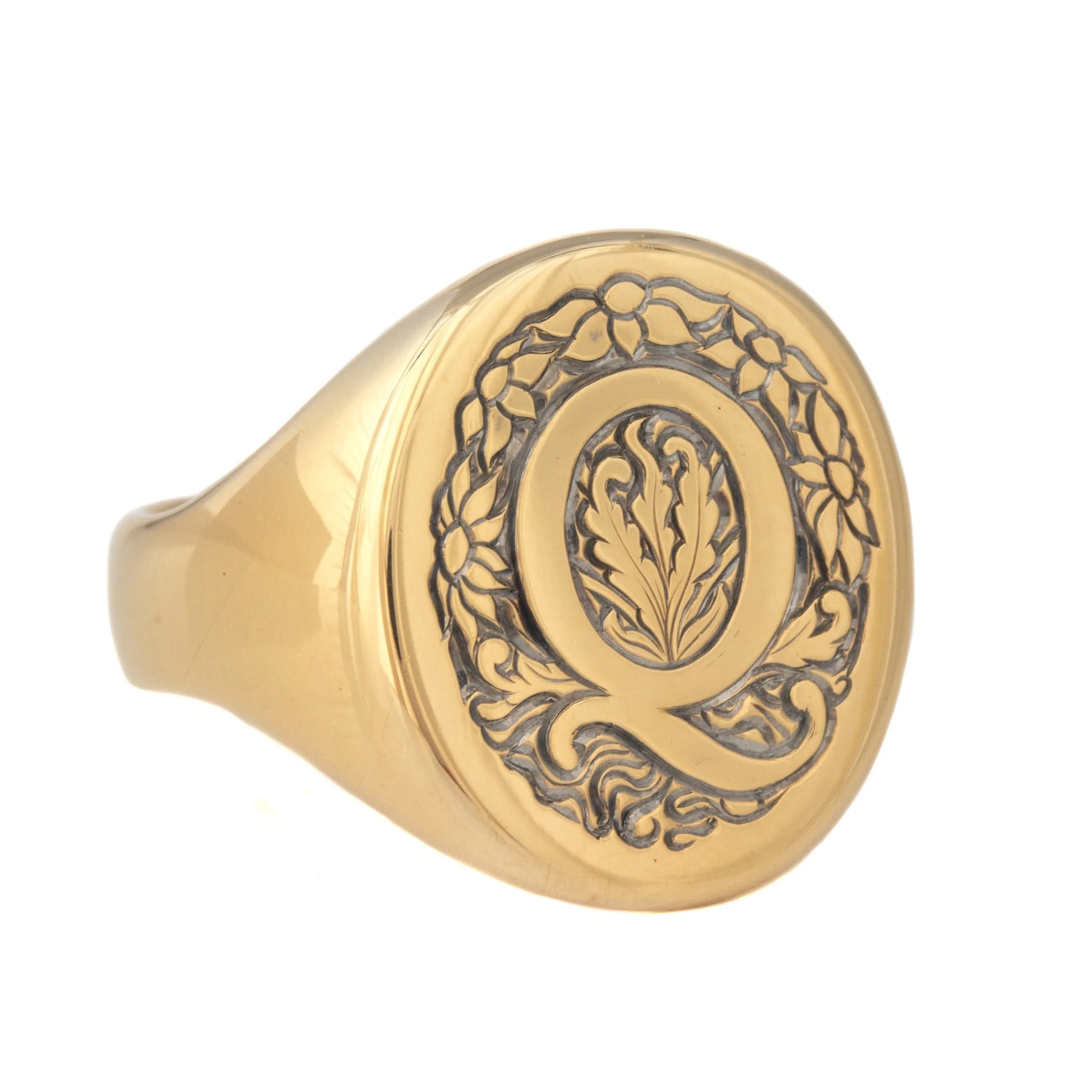 Q Signet Ring