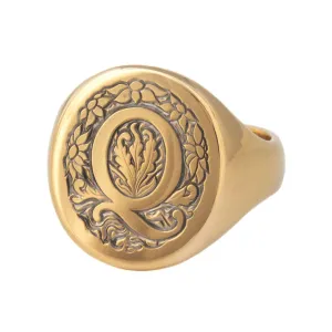 Q Signet Ring