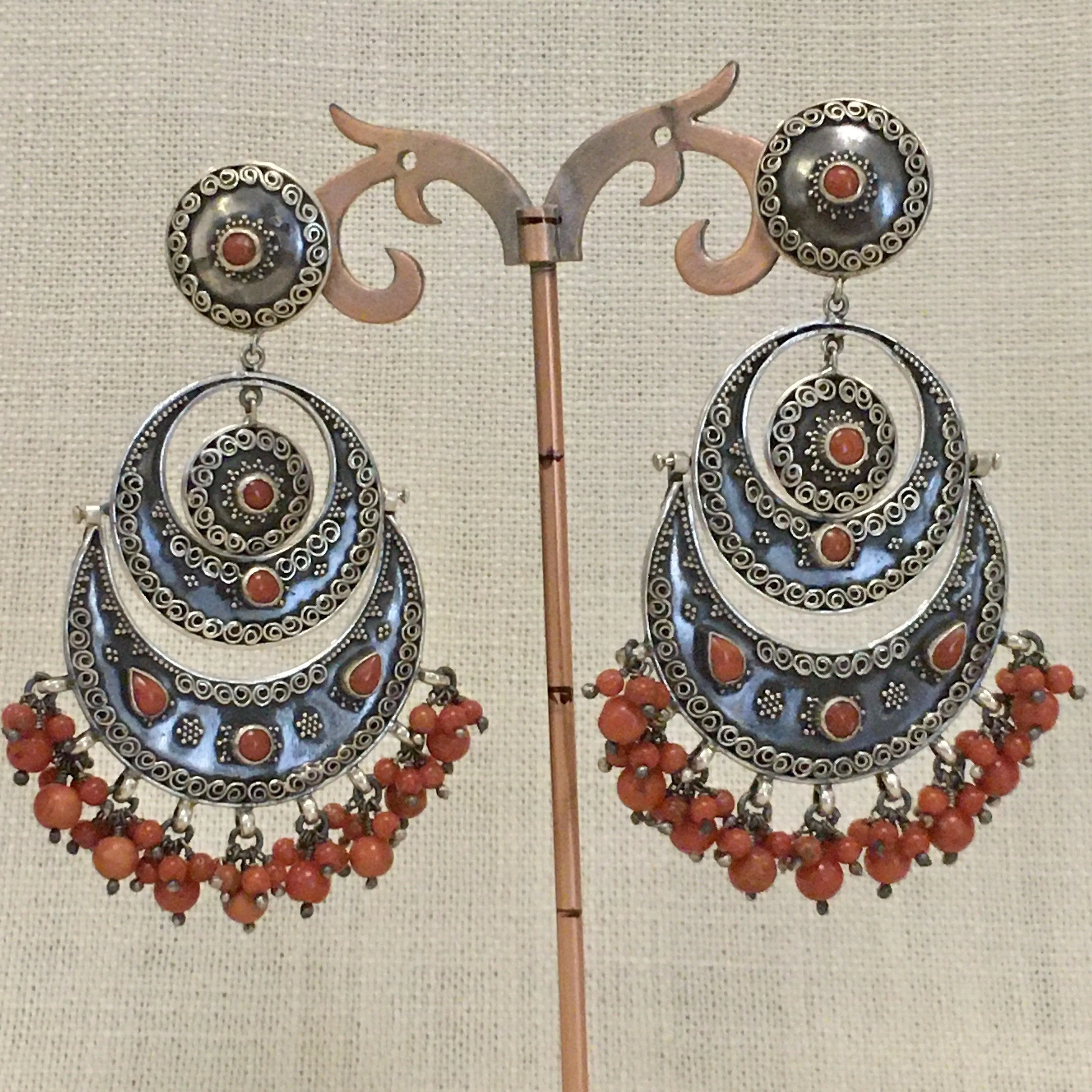 Real Coral Earrings