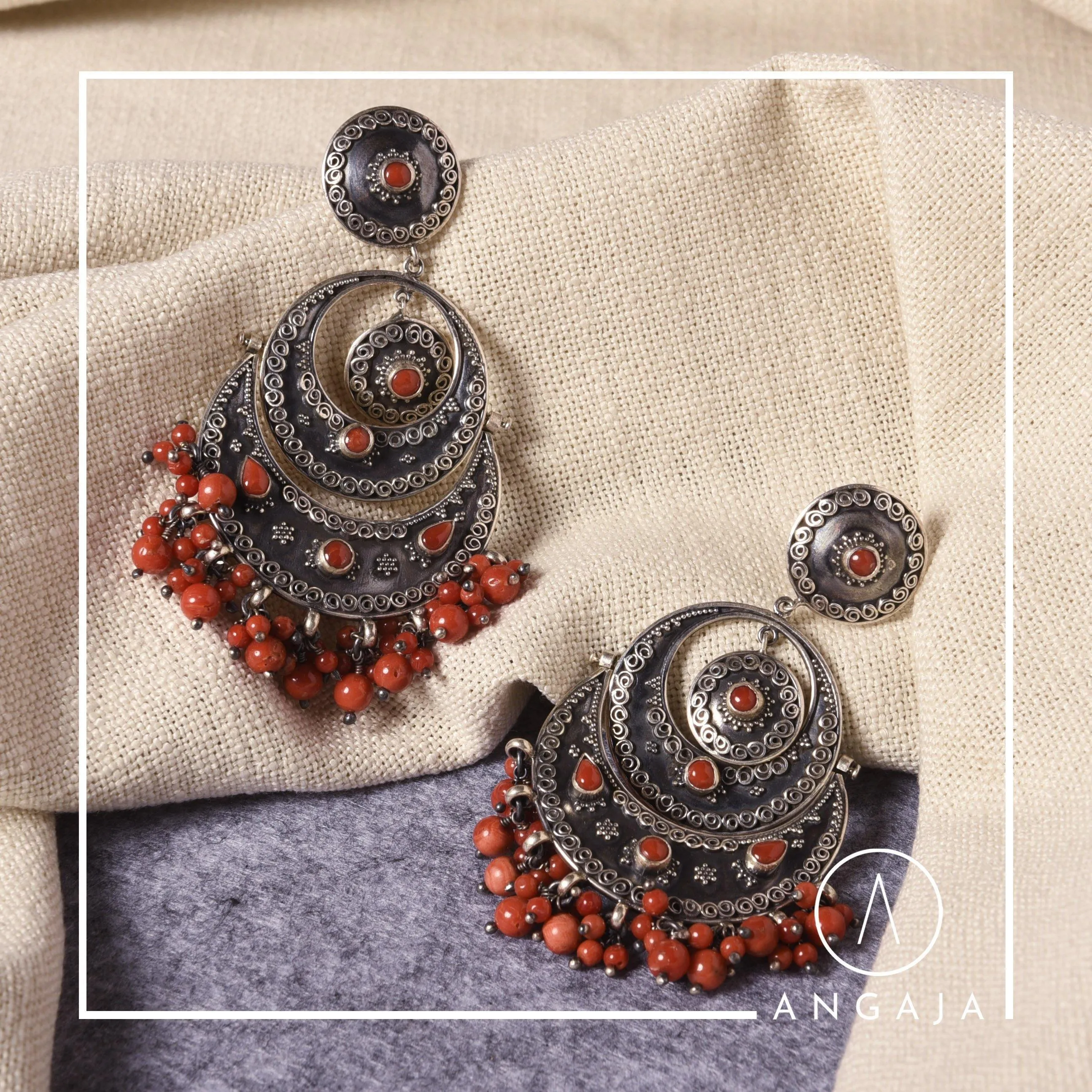 Real Coral Earrings