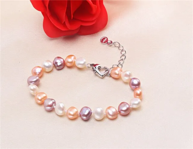 Romantic Heart-shaped Baroque Pearl Bracelets