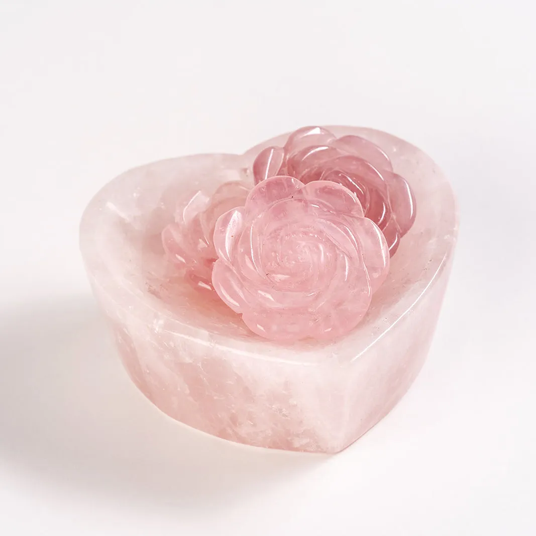 Rose Quartz Heart Bowl