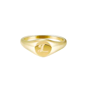 Script Signet Ring