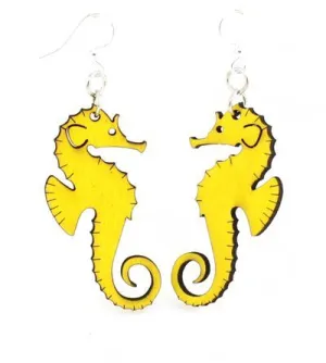 Seahorse Earrings Yellow