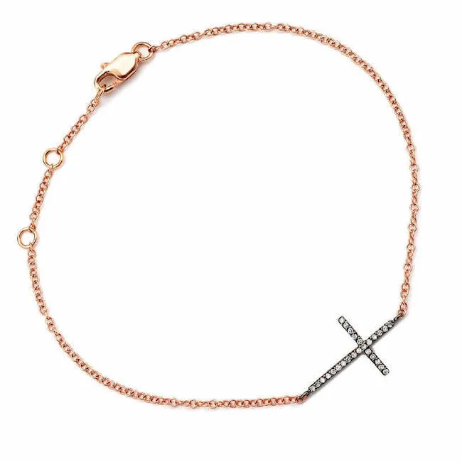 Sideways Cross Bracelet