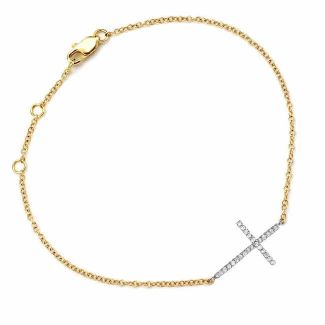 Sideways Cross Bracelet