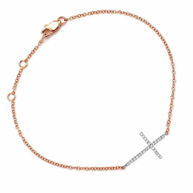 Sideways Cross Bracelet