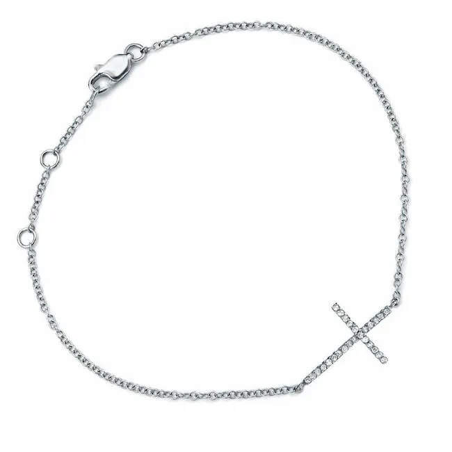 Sideways Cross Bracelet