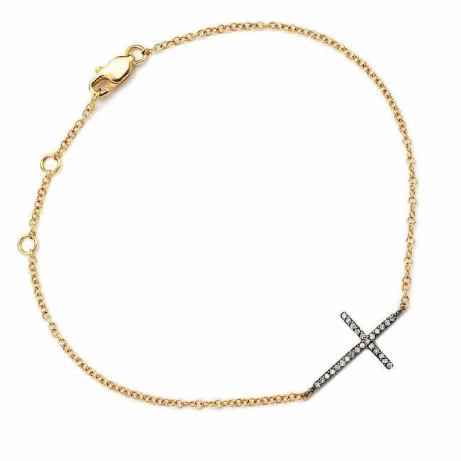 Sideways Cross Bracelet