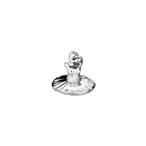 Silver Ballet Tutu Charm