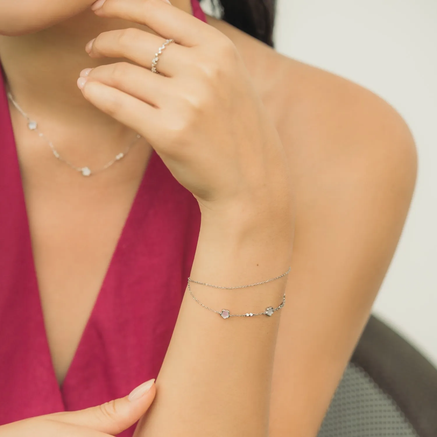 Silver Cerise Bracelet