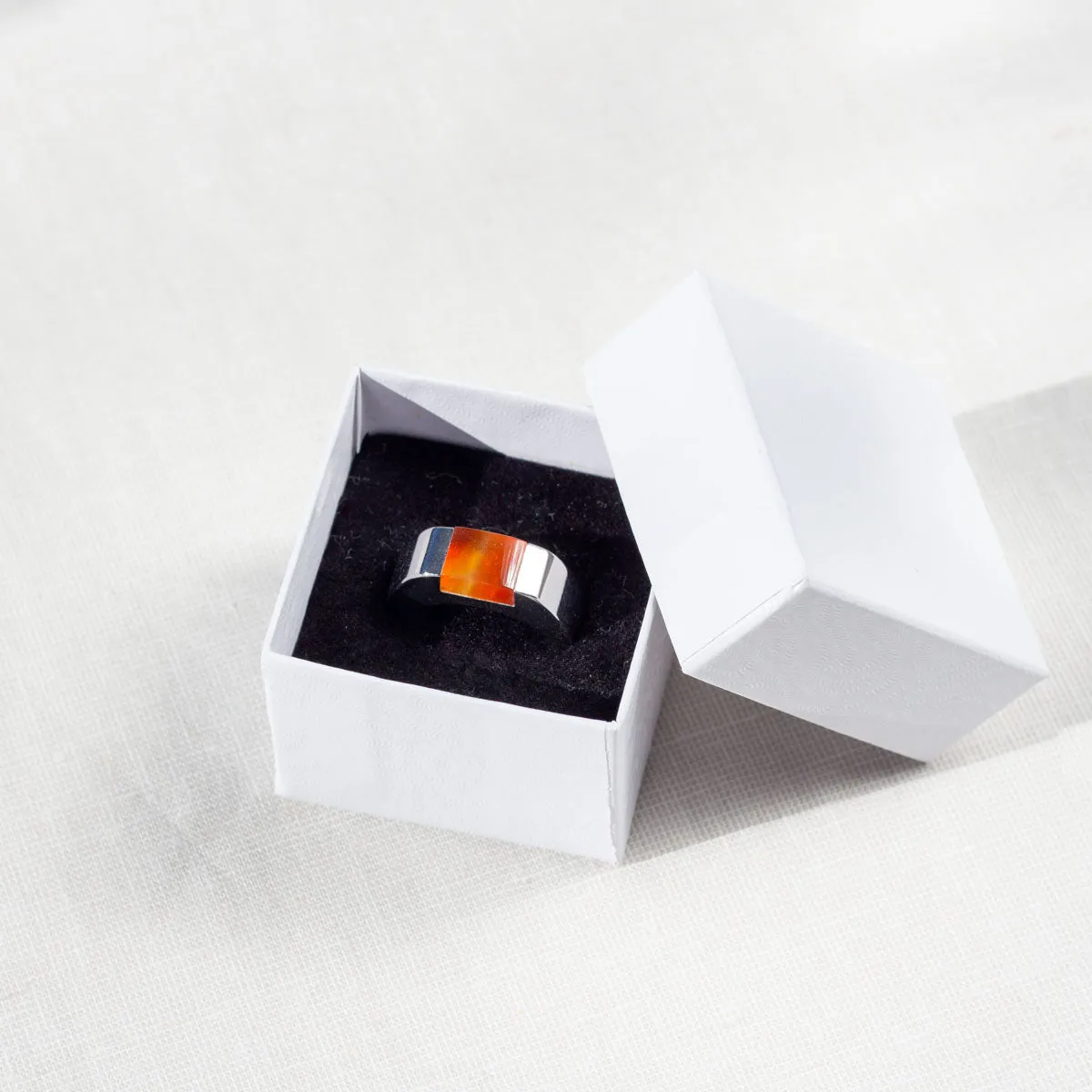 Silver Stainless Steel Signpost Signet Ring - Bring Your Own Stone