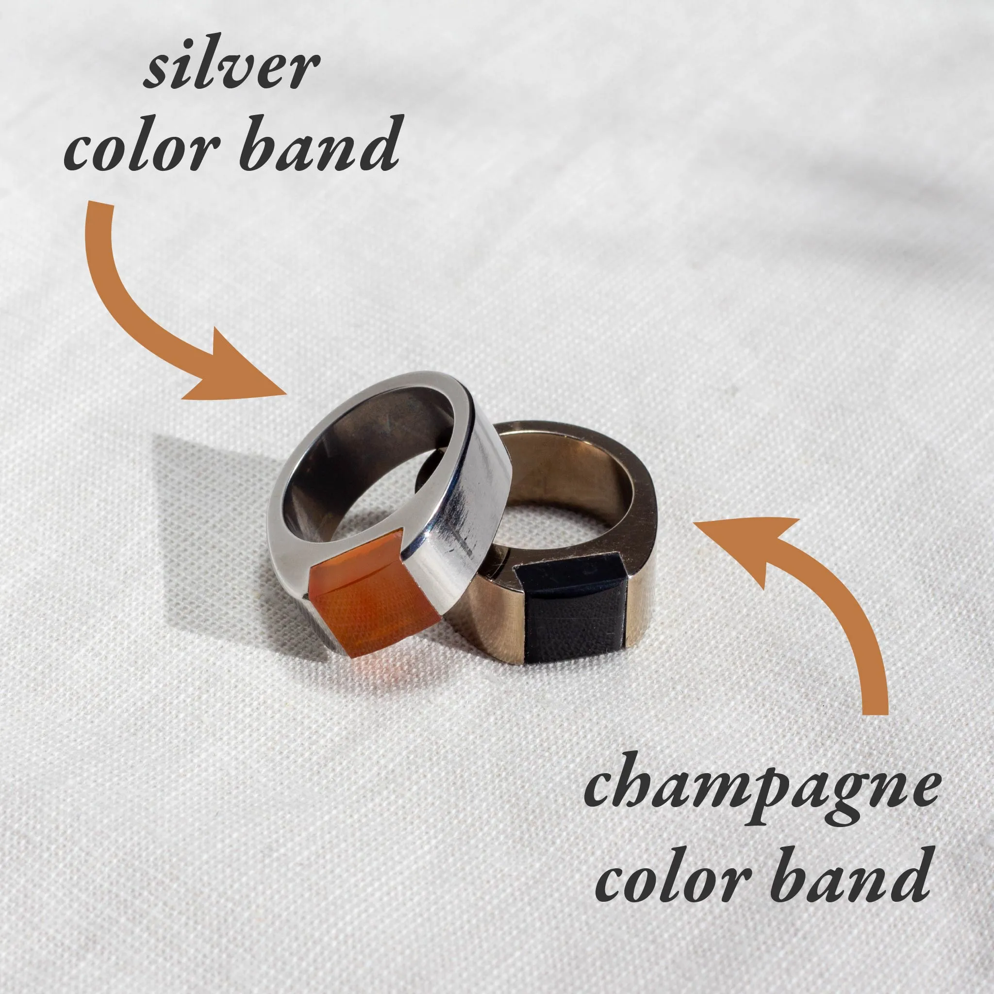 Silver Stainless Steel Signpost Signet Ring - Bring Your Own Stone