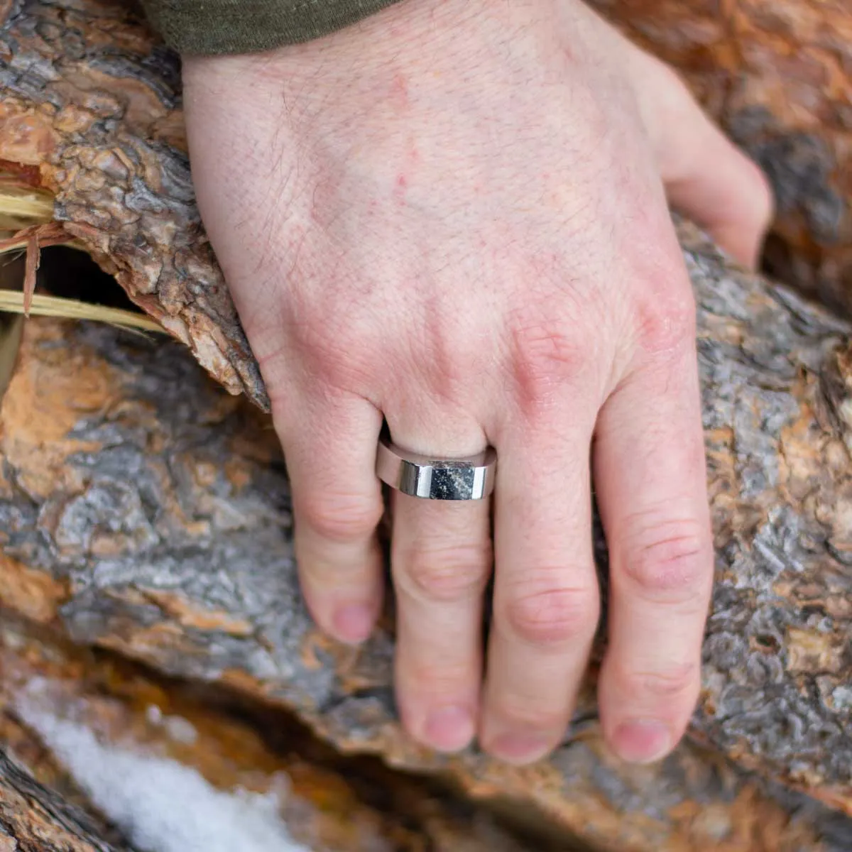 Silver Stainless Steel Signpost Signet Ring - Bring Your Own Stone