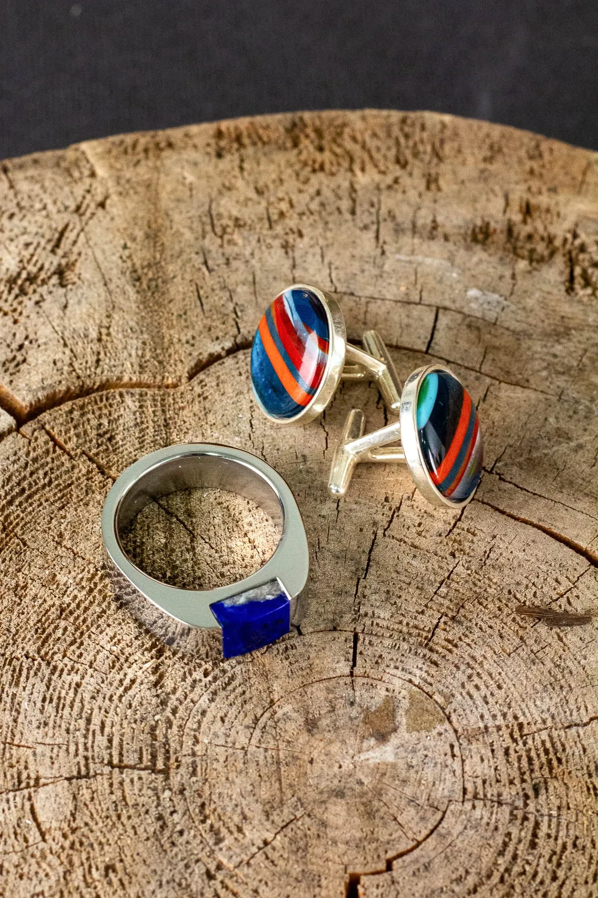 Silver Stainless Steel Signpost Signet Ring - Bring Your Own Stone