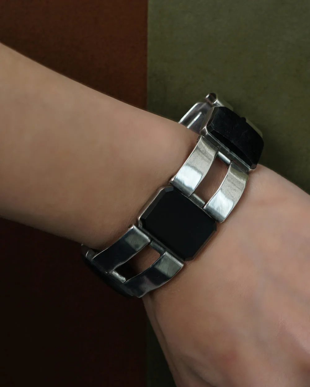 Silver x Onyx Bracelet