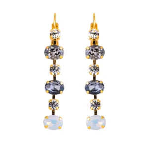 Small Oval and Round Leverback Earrings in "Ice Queen" *Preorder*