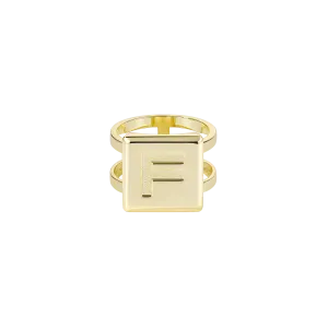 Square Sugar Cube Pattern Ring