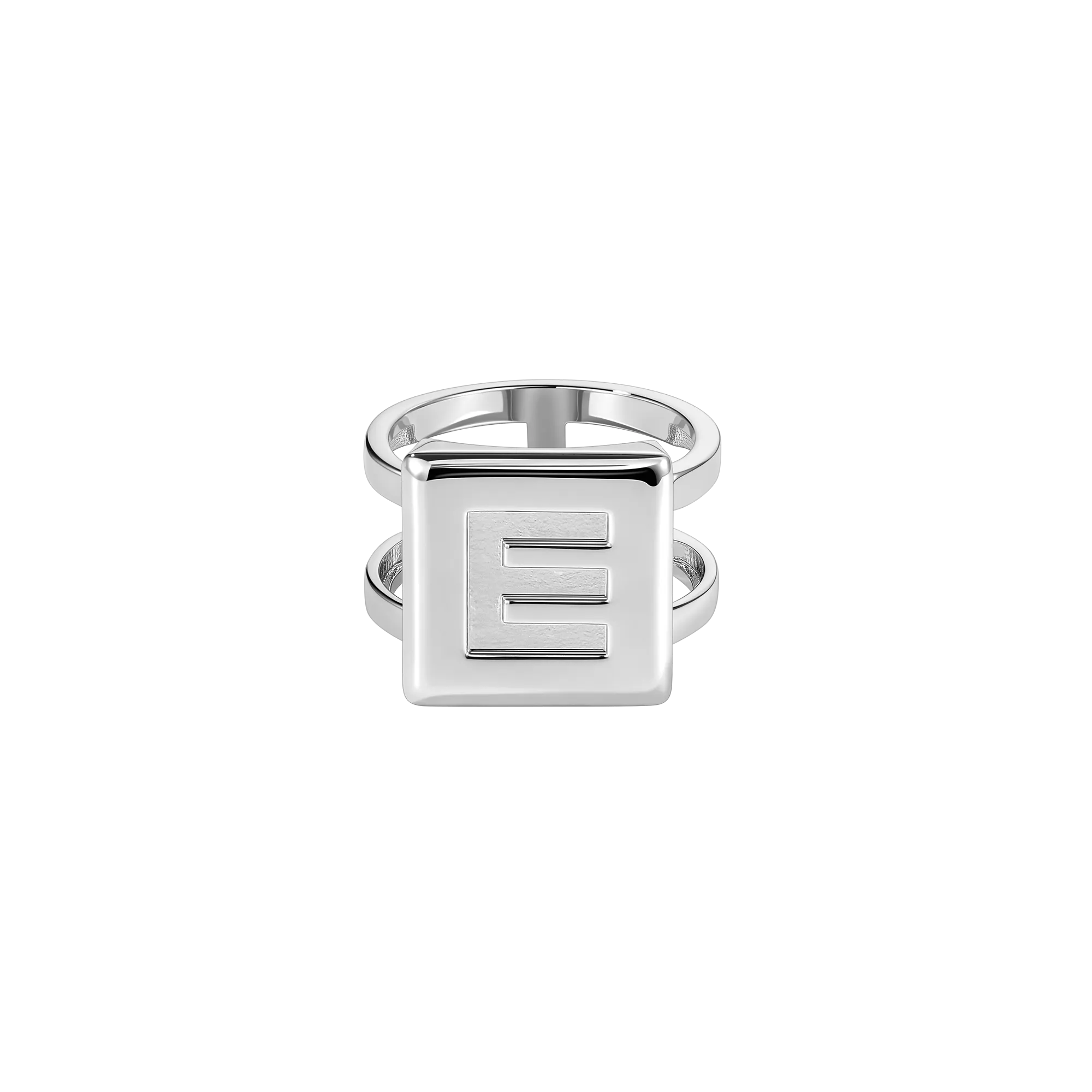 Square Sugar Cube Pattern Ring