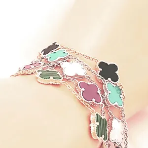 Sterling Silver Small Five Clover Bracelet