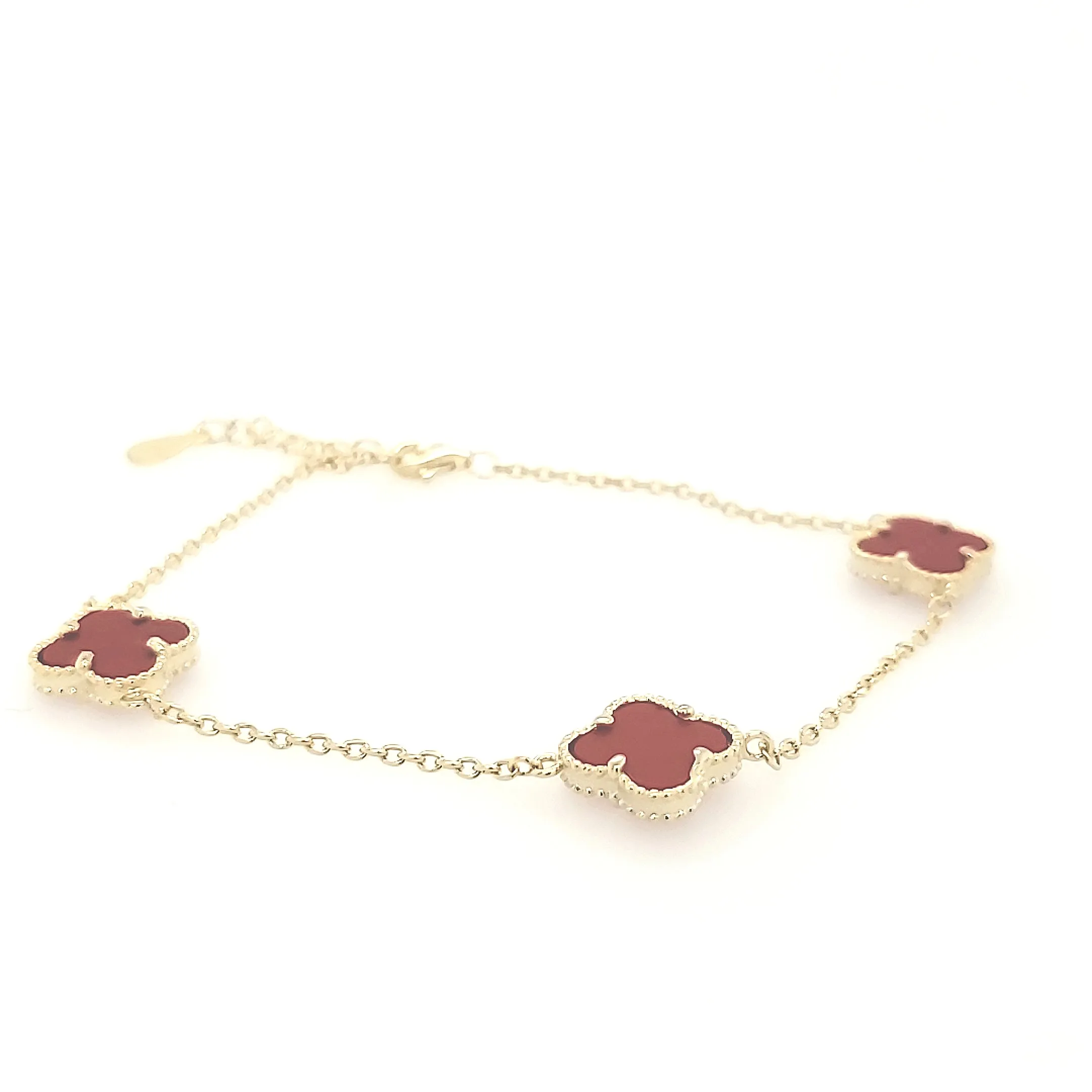 Sterling Silver Small Three Clover Bracelet