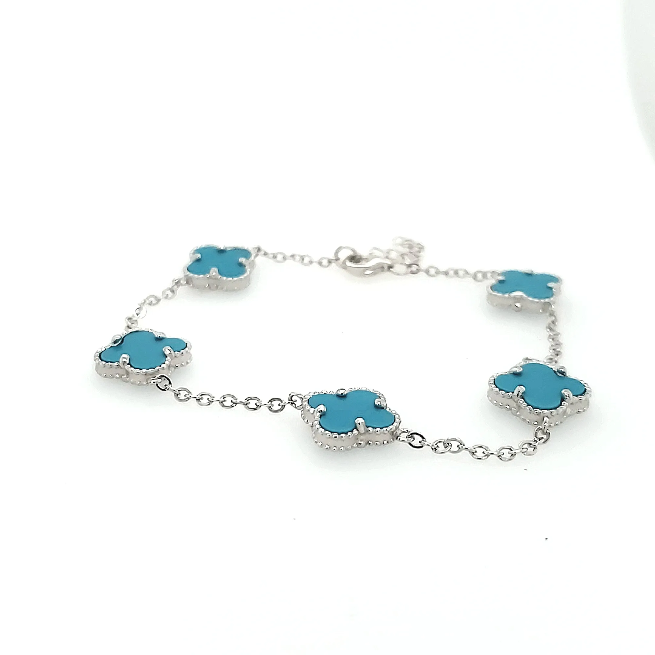 Sterling Silver Small Three Clover Bracelet