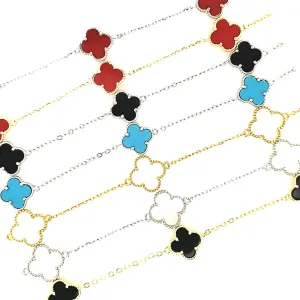 Sterling Silver Small Three Clover Bracelet