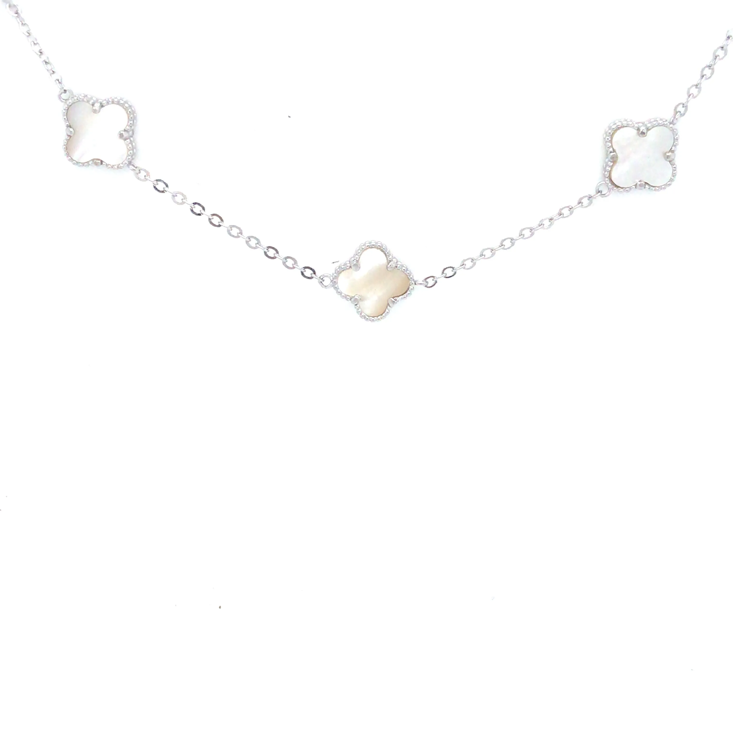 Sterling Silver Small Three Clover Bracelet