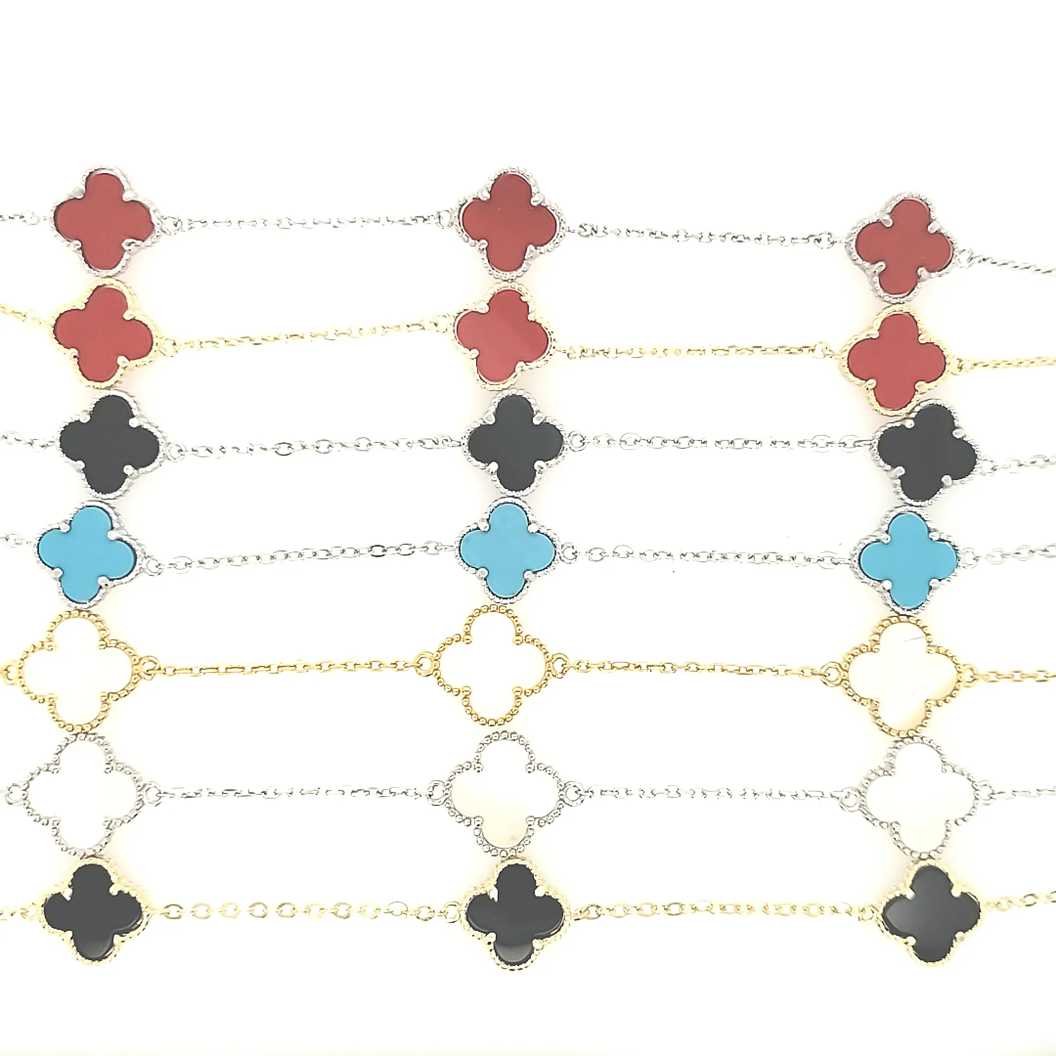 Sterling Silver Small Three Clover Bracelet
