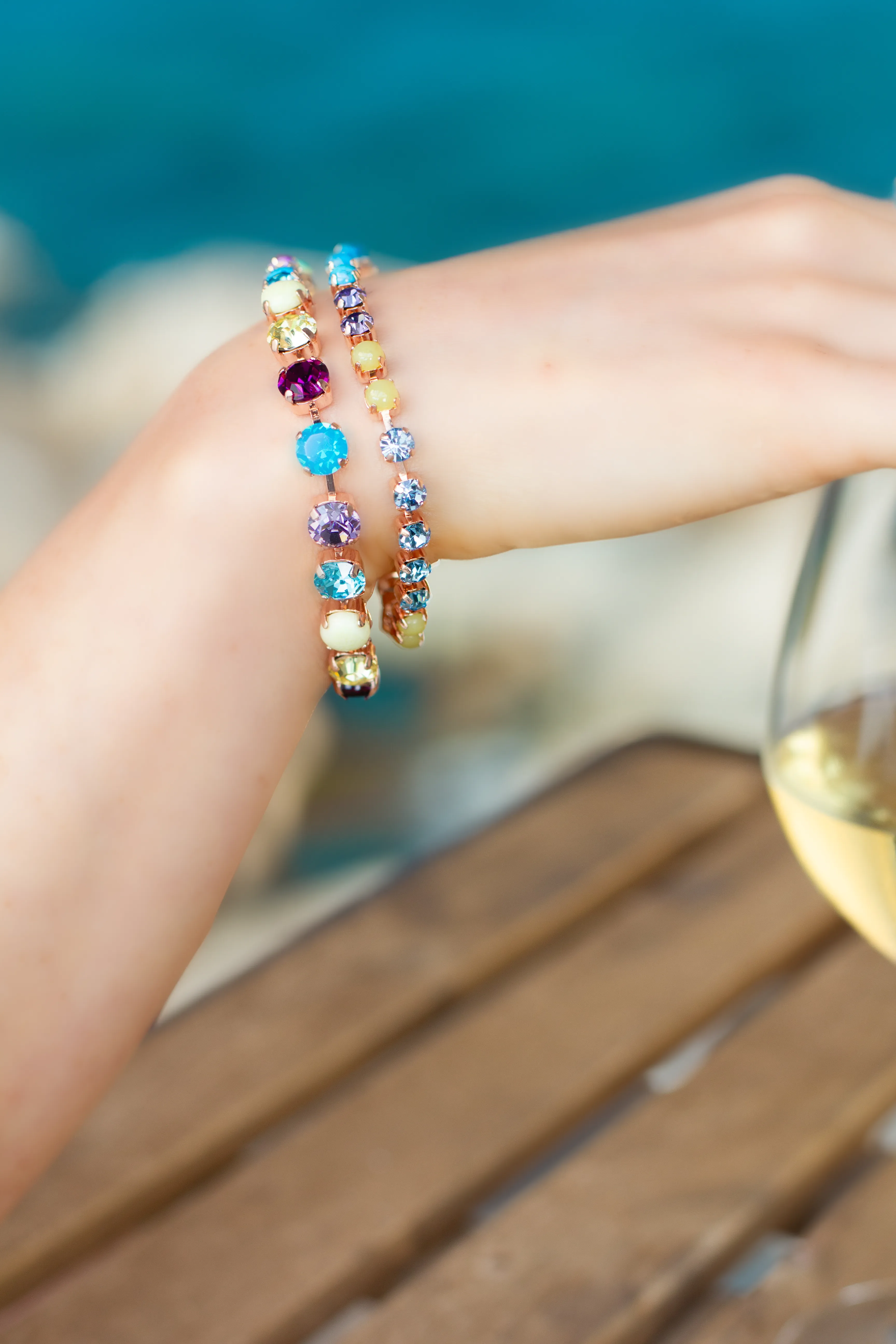 Swirl Pavé Post Earrings in "Vineyard Veranda" *Custom*