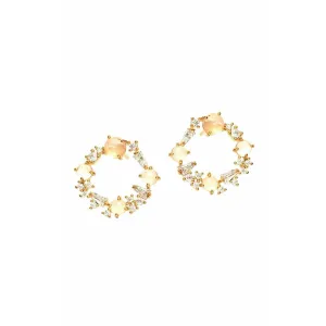 TAI ROSE QUARTZ FLORAL WREATH EARRING