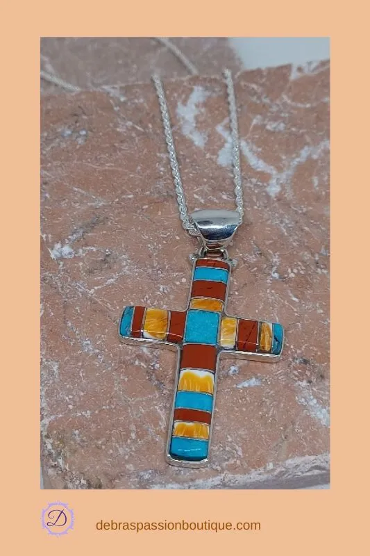 The Lord is My Shepherd Cross Pendant Necklace
