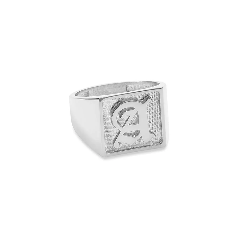 THE OLD ENGLISH SQUARE SIGNET RING