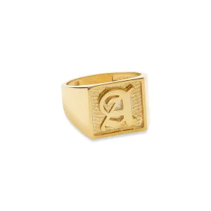 THE OLD ENGLISH SQUARE SIGNET RING