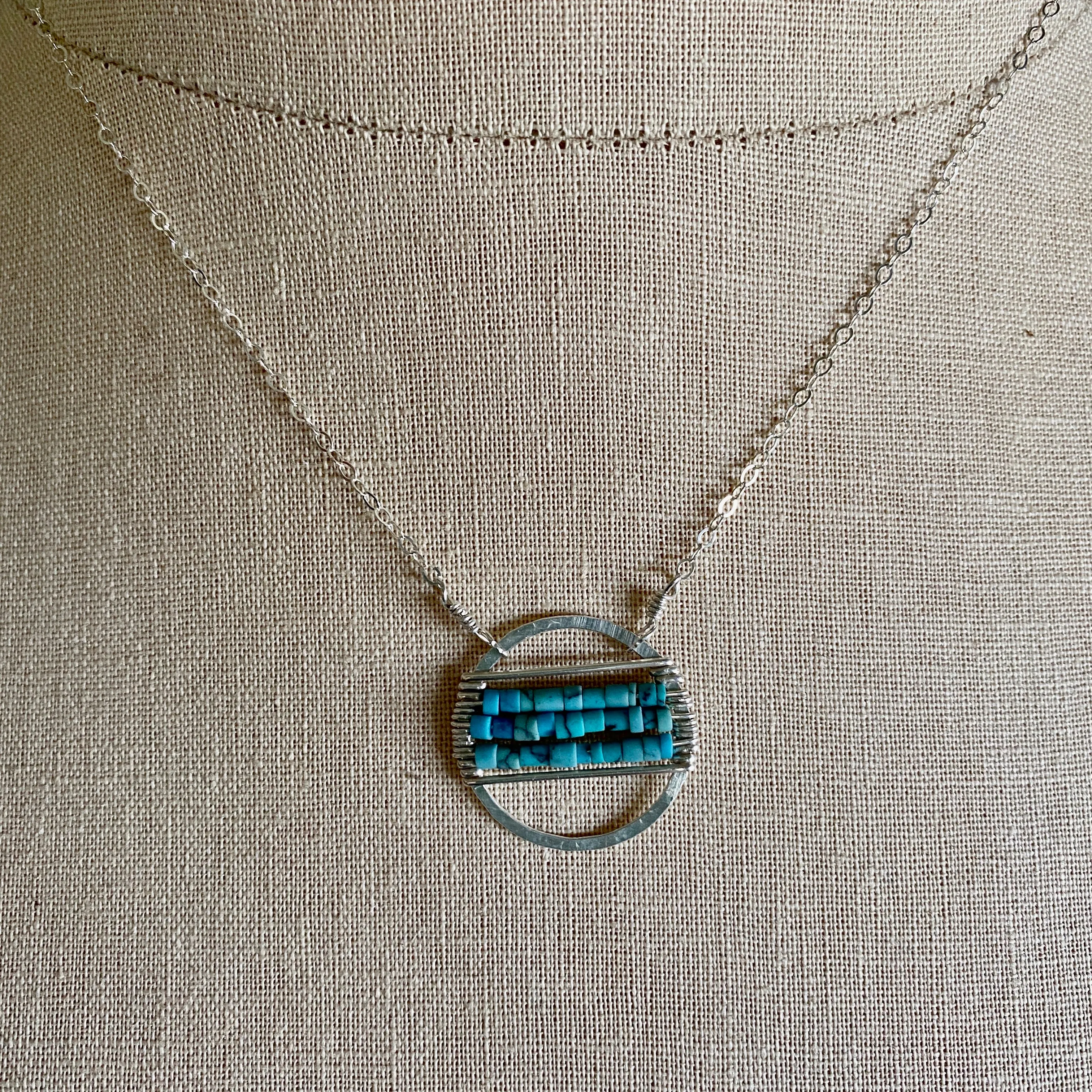 Turquoise Stripes Necklace