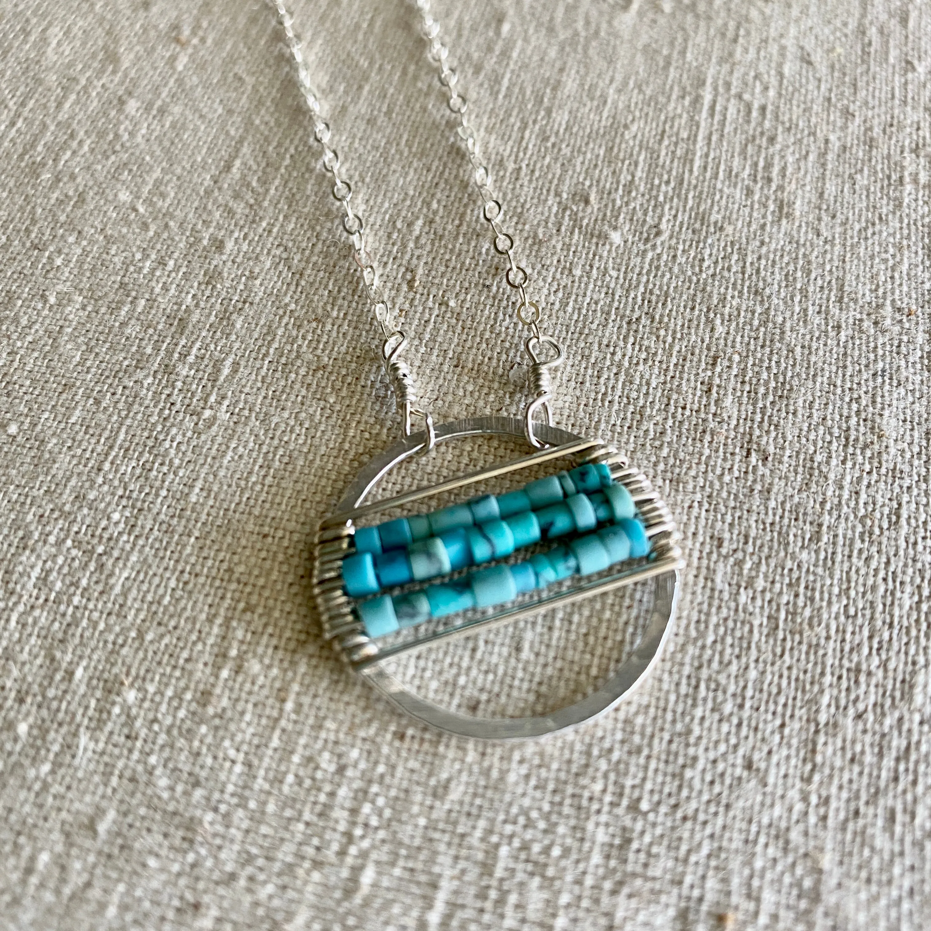 Turquoise Stripes Necklace