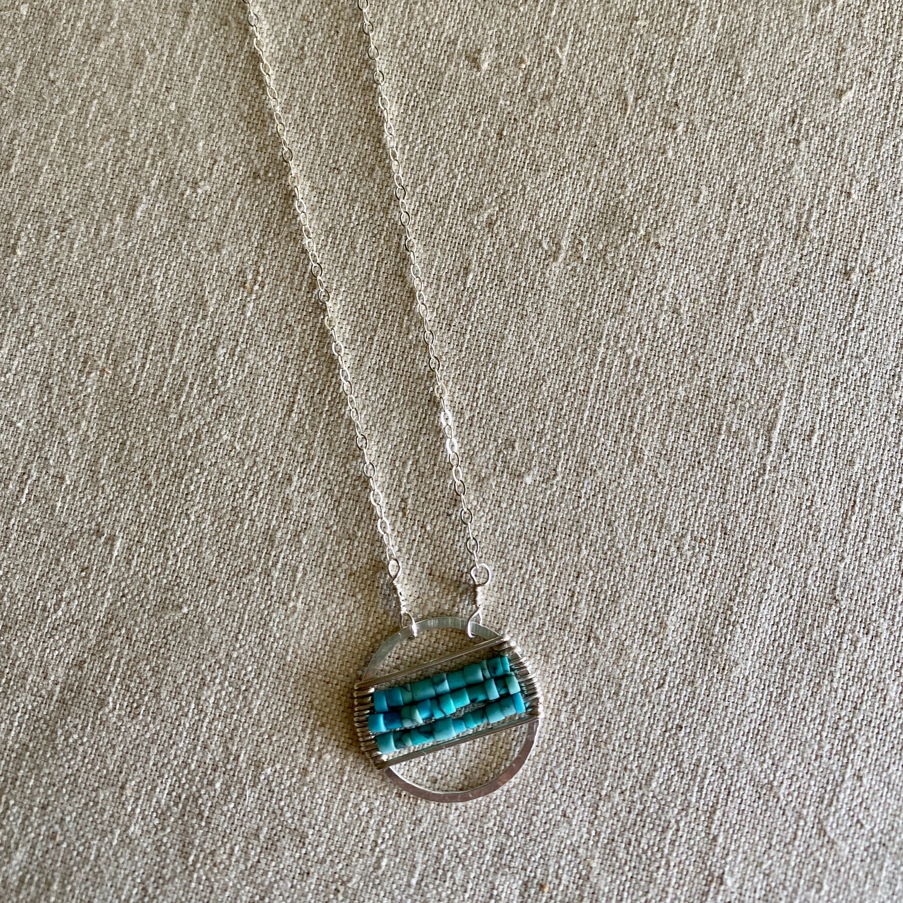 Turquoise Stripes Necklace