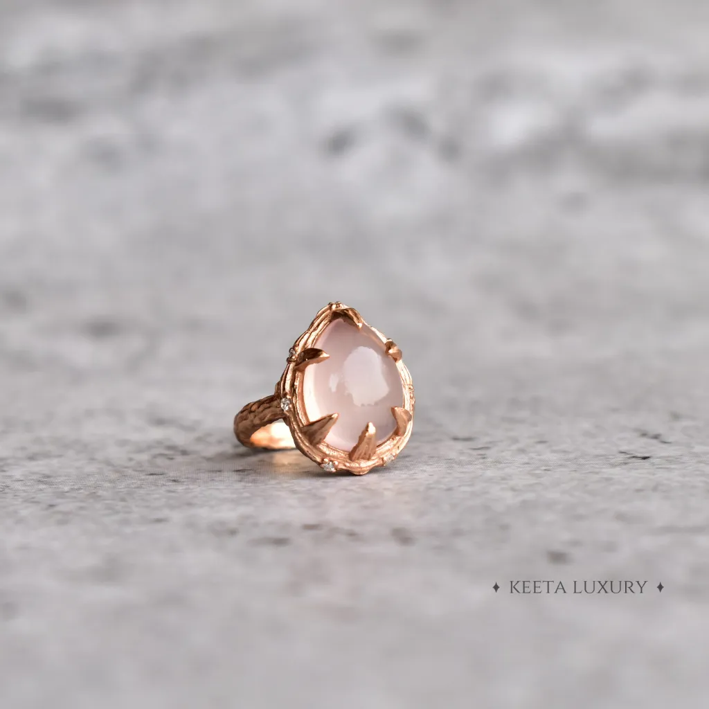 Twiggy Elegance - Rose Quartz Ring