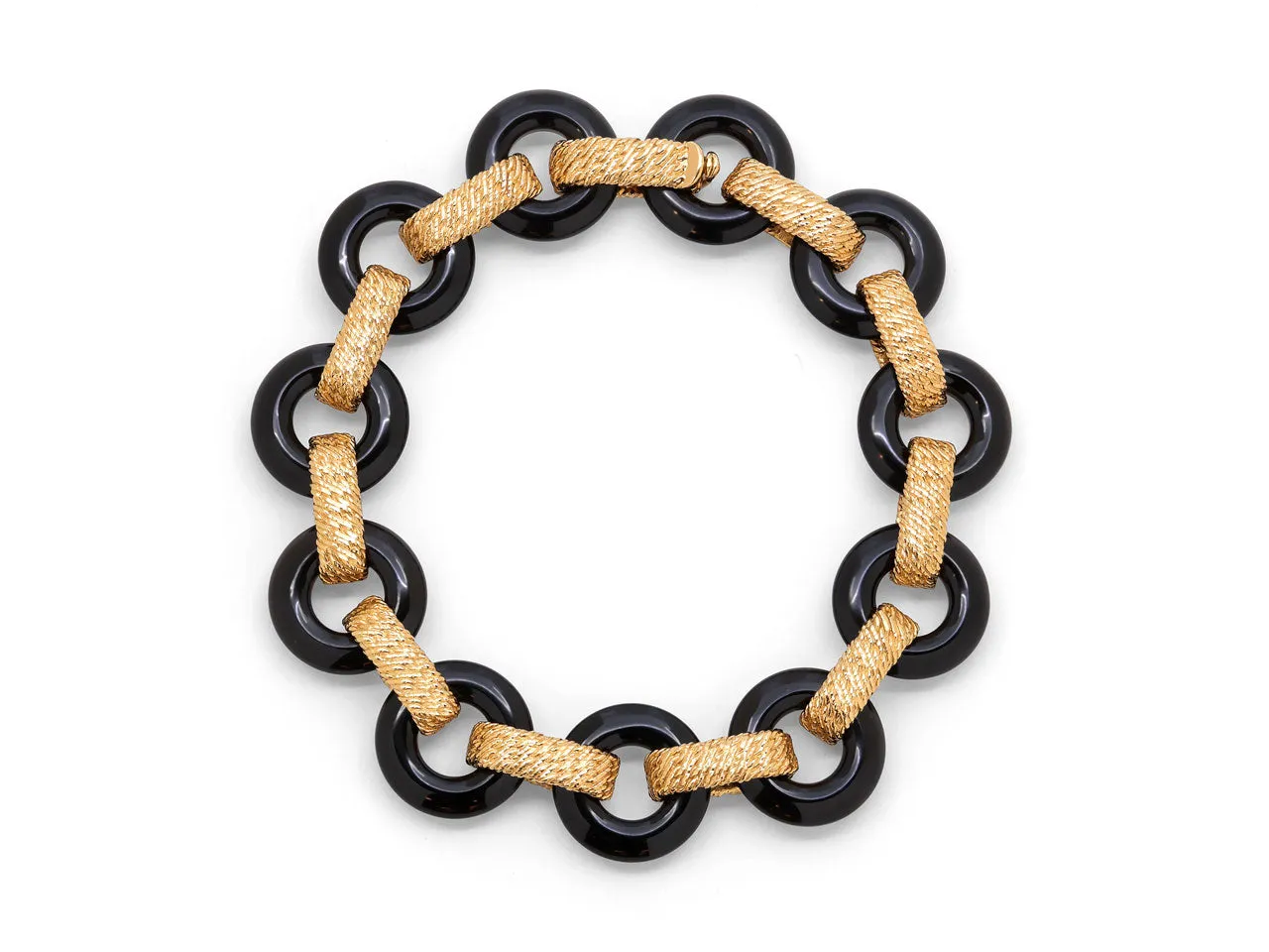 Van Cleef & Arpels Onyx and Gold Bracelet in 18K