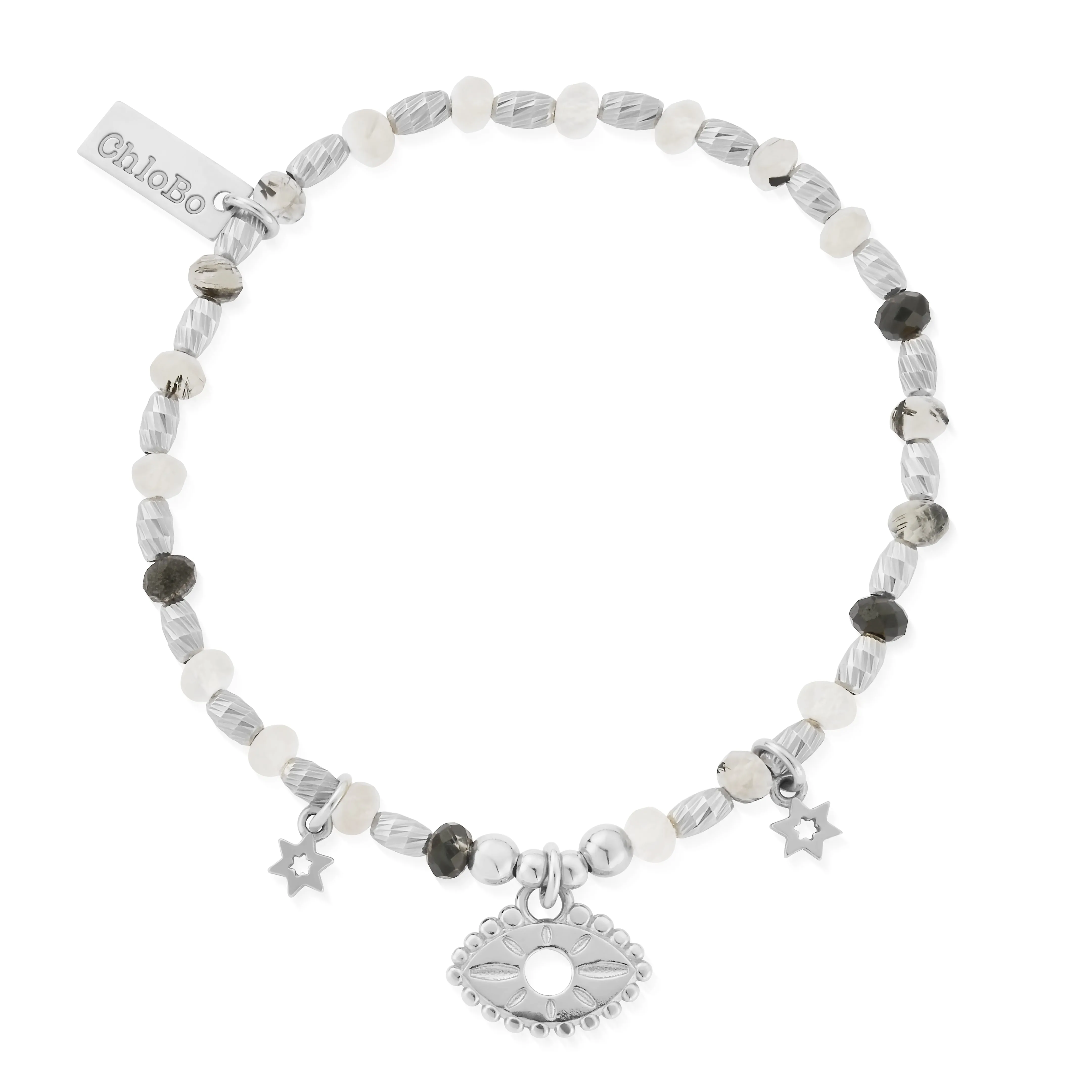 Visionary Black Rutilated Quartz Bracelet - Silver - SBBRQFR30583450