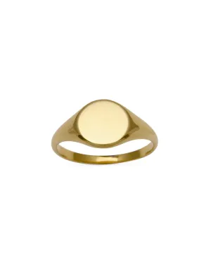 Von Treskow Plain Signet Ring (9mm) - Gold