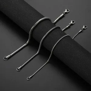 Wholesale Price Width 2/3/4MM 316L Stainless Steel Round Snake Chain Bracelet Fashion Gift Jewelry For Men and Women Top Quality